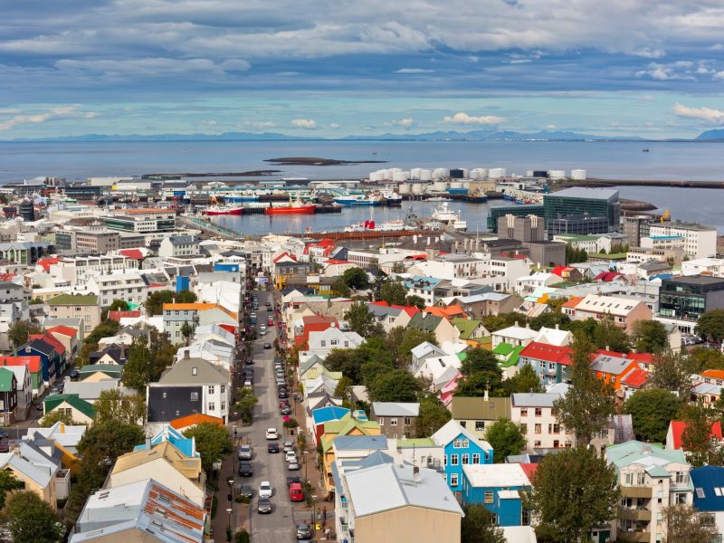 Capital of Iceland, Reykjavik, view