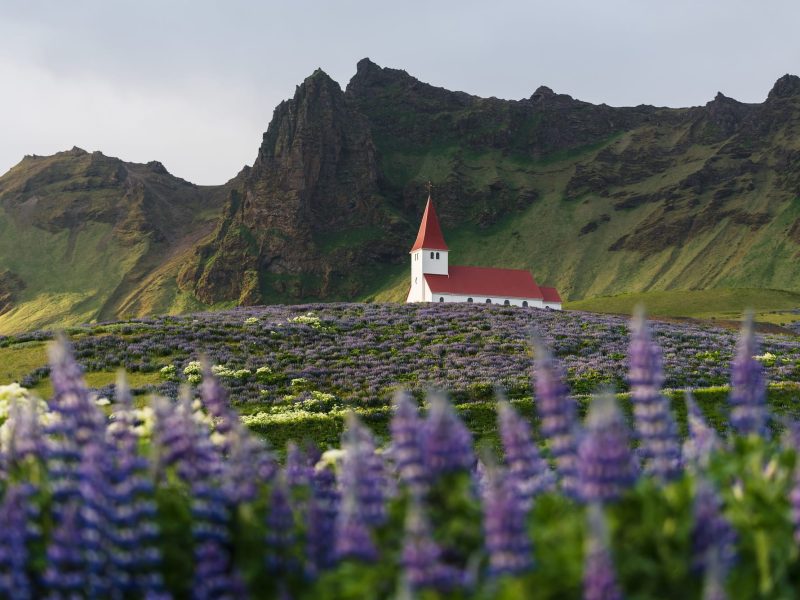 Church in the Vik town, Iceland