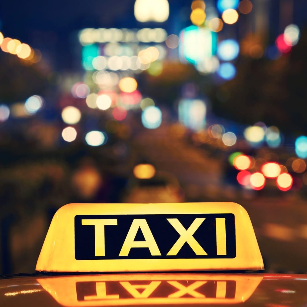 Taxi at night